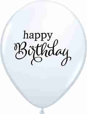 Simply Happy Birthday Standard White Latex Round 11in/27.5cm